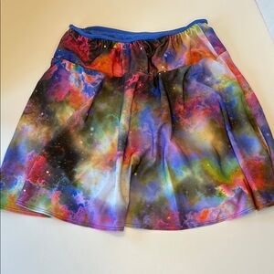 Galaxy Print Women's Shorts by Sparkle Skirt athletic bike shorts